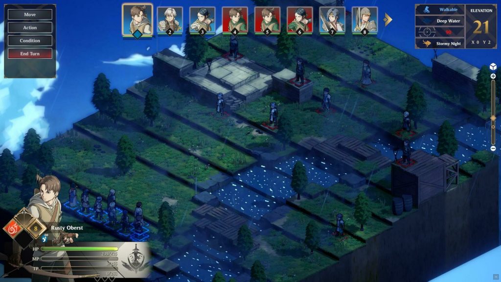 A foreboding scene in the game Crimson Tactics: The Rise of the White Banner